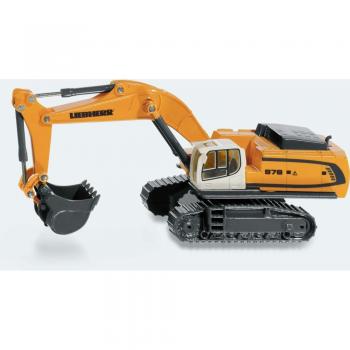 Excavadora Hidráulica Liebherr Siku Super 1:87 - Vehículo de Construcción Miniatura para Niños a Partir de 3 Años
