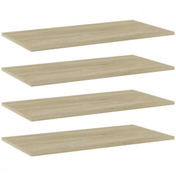 Sonoma Oak Bookshelf Boards 4-Pack 31.5x15.7x0.6 Engineered Wood