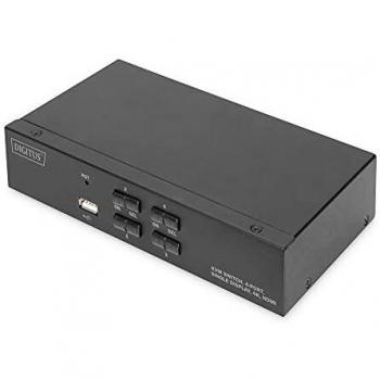 Conmutador KVM Digitus DS-12880, 4 Puertos, Pantalla Única, 4K, HDMI