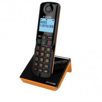 Alcatel S280 Duo Teléfono Inalámbrico DECT con Identificador de Llamadas Negro/Naranja