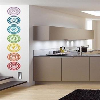 Vinilos Paredes 19 * 19 cm pegatinas Mandala Om Yoga carácter adhesivo de pared decoración del hogar arte de la pared vinilo de pared Adhesivos Decoración Mural