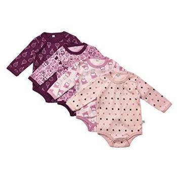 Pippi 4er Pack Baby Body Mit Aufdruck, Langarm Shaping, Morado