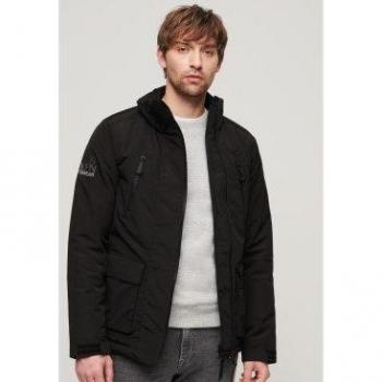 Superdry Ultimate Windbreaker Jacket for Men - Black, Size L, Casual Polyester Long Sleeve