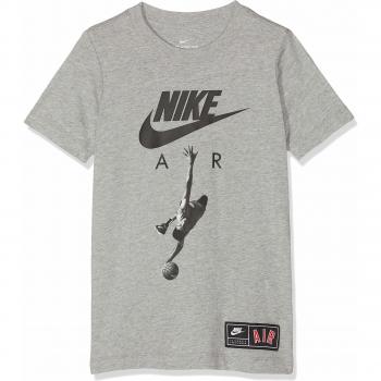 Nike B NSW Air Photo T-Shirt, Niños, dk Grey Heather/Black, S