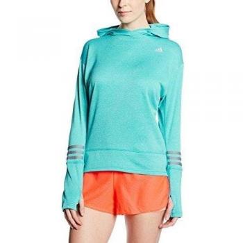 adidas RS Icon Hood W - Sudadera para mujer, color Turquesa, talla L
