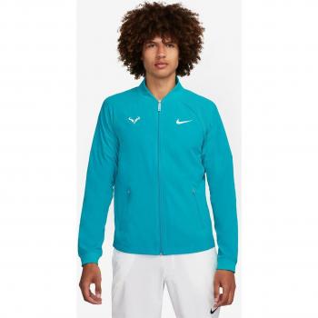 Nike Dri-Fit RAFA Chaqueta De Entrenamiento Hombres - Turquesa, chaqueta de entrenamiento para hombres, tecnología Dri-FIT que ayuda a mantener la transpirabilidad y comodidad, diseño inspirado en Rafael Nadal, color