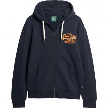 Superdry Vintage Logo Neon Zip Hoodie for Men