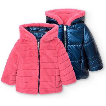 Parka Reversible de Niña Boboli con Capucha y Cierre de Cremallera