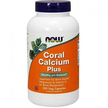 NOW Foods Coral Calcium Plus - 250 Vegetarian Capsules with Magnesium and Vitamin D