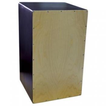 Cajón flamenco con bordones y medidas de 50 x 29,5 x 30,5 cm en color Negro y Natural