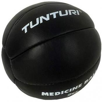 Tunturi Functional Balón Medicinal Cuero, Unisex Adulto, Negro, 2 kg