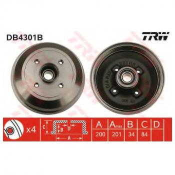 TRW Automotive AfterMarket DB4301B Brake Drum