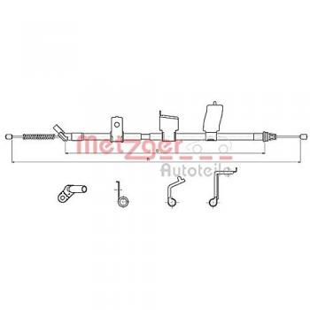 Cable de freno de mano Metzger trasero izquierdo para Nissan X-Trail 17.0329