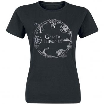 Game Of Thrones Juego de Tronos Circle Logo Camiseta Mujer Negro L
