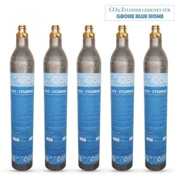 Neues Wasser Group 5 botellas de CO2 Sprudelux® para sistema de agua potable Grohe Blue Home.