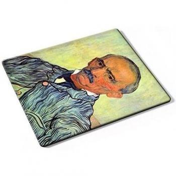 Van Gogh - Keeper Of Lunatic Asylum Of Saint-Paul Trabucby, Designer Almohadilla del Ratón Mouse Mouse Pad con Diseño Colorido. Auténtica Alfombrilla de 250 x 190 mm. Tamaño Ideal de Media para el Uso Diario.