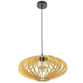 Colgante Sapelli 1xE27 Madera Natural Regx35x35 Cm - Diseño Moderno