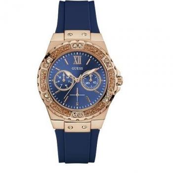 Guess Womens Analogue Quartz Watch with Silicone Strap W1053L1