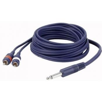 6,3 mm Jack estéreo en 2 x 6,3 mm Jack Mono, 1,5 M