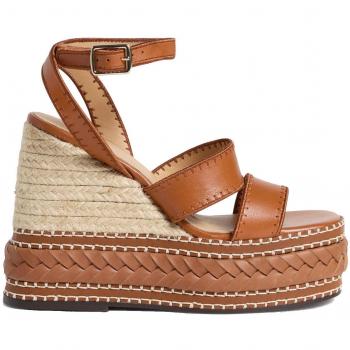 Sandalias de cuña Castañer Faure en piel