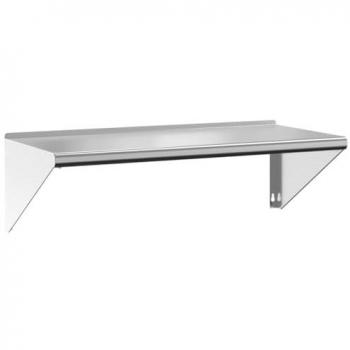 Estante de pared acero inoxidable plateado 100x45x31 cm, estante flotante, estante flotante de pared, estante de cuarto de servicio