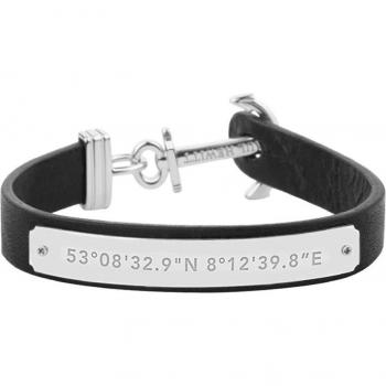 Paul Hewitt Pulsera con Ancla y Grabado de coordenadas Signum