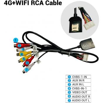 Micrófono USB TIEBRO con GPS, cámara de visión trasera, salida RCA/AUX, ranura para tarjeta SIM y convertidor de radio de 16 pines, 4G