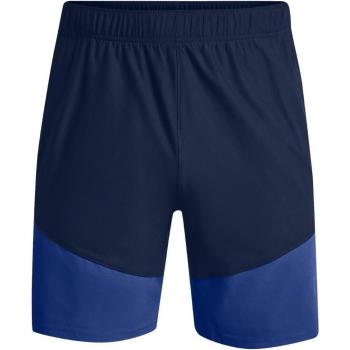 Shorts híbridos de tejido tricotado y tejido plano Under Armour para hombre en azul marino