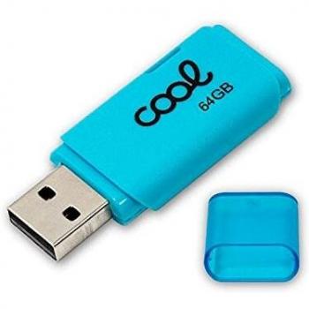 Pen Drive USB X64 GB 2.0 Cool Cover Celeste