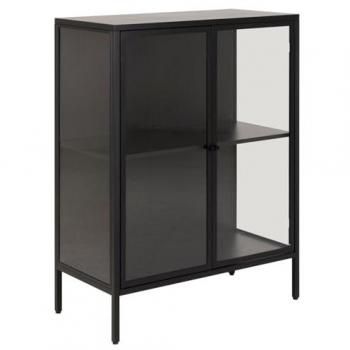 Vitrina Newcastle Baja con 2 Puertas en Negro Mate