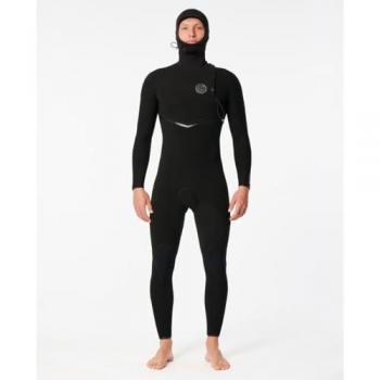 Rip Curl E-Bomb 5/4 mm Traje de Neopreno con Cremallera Larga y Manga Libre, Color Negro, Talla L