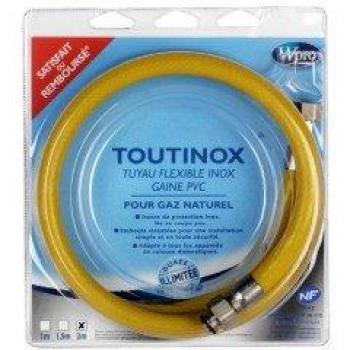 Manguera Flexible de Gas Natural WPRO TNE 200 - 2 Metros, PVC, Vida Útil Ilimitada
