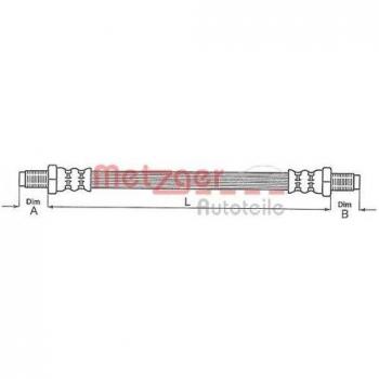Metzger 4112297 Tubo flexible de frenos