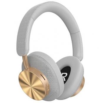 Auriculares inalámbricos Bluetooth 5.3, cascos supraaurales wireless over ear, con cancelación de ruido, sonido estéreo y bajo potente, duración de batería de 40 horas y 3 niveles de ajuste (Gris)