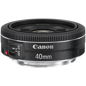 Canon EF 40mm f/2.8 STM Pancake Lens - Compact, lightweight design, fast f/2.8 aperture, STM (Stepping Motor) for smooth and quiet autofocus, ideal for street photography and everyday use, compatible with