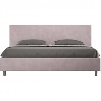 Cama moderna de microfibra rosa claro Adelyne 200x200 cm
