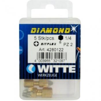Witte 428012 - Puntas en cajita de plástico, largo 25 mm, tipo: PZ 2 DIAMOND FLEX