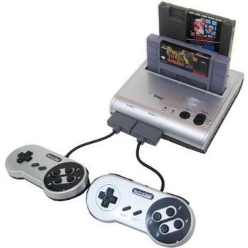 Imps - Consola Retroduo SNES-NES, Color Plata Y Negro + 2 Mandos