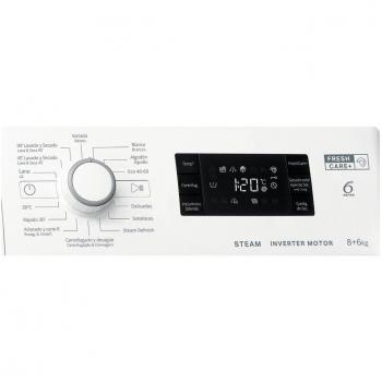 Whirlpool FWDG 861483 WV SPT N - Lavasecadora Carga Frontal 8kg Lavado/6kg Secado, 1400 RPM, Clase Energética D, Color Blanco