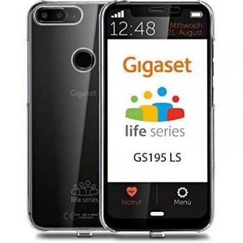 Gigaset GS195LS Smartphone, Pantalla 15,7 cm (6.18), SIM Doble, Android 9.0, Conexión 4G, USB Tipo C, Memoria RAM de 3 GB y Almacenamiento Interno de 32 GB, Batería de 4000 mAh - Color Negro