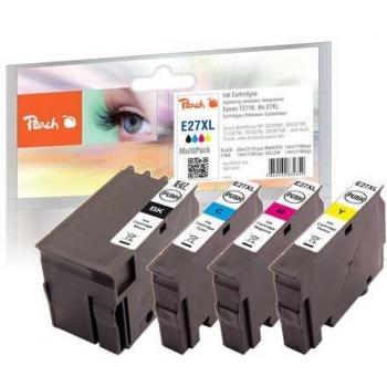 Multipack de Cartuchos de Tinta Peach 319078 XL (Negro, Cian, Magenta, Amarillo) compatible con Epson T27XL
