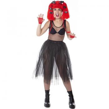 Kit de Vampira roja Molona adulto: Tutú y Peluca