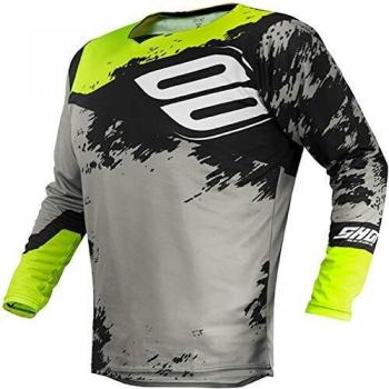 SHOT Camiseta de Cross Contact Shadow Gris neón, Talla S