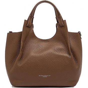 Gianni Chiarini Iconic DUA Leather Tote Bag, Brown, Female, Size: ONE SIZE