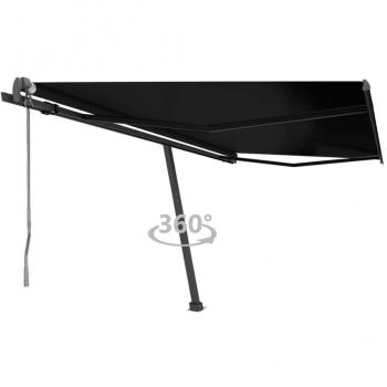 Toldo de pie automático gris antracita 450x300 cm