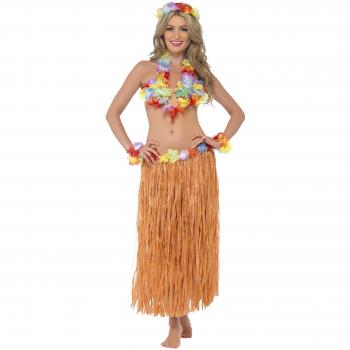 Smiffy's-35184 Miffy Kit instantáneo de hawaiana, con falda, elemento para la cabeza, muñequeras, guirnalda y sujetador, multicolor, Tamaño único