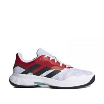 Adidas Courtjam Control Zapatillas Tenis Blanco Rojo Hq8469