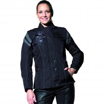Racer Calla Ladies Chaqueta de Motorista para Mujer, Negro, XS