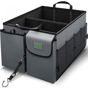 Drive Auto Products Organizador de Coche - Almacenaje con Correas de Sujeción Ideal para la Organización de Automóviles y Mantener el Maletero Ordenado, Bolsa de Viaje Segura Antideslizante Plegable
