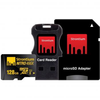 Strontium Nitro - Tarjeta de Memoria microSD con 128 GB y Lector de Tarjetas USB